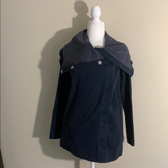 lululemon athletica Jackets & Blazers - Lululemon Savasana Wrap Heathered Navy Blue Size 2